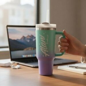 Alani Mint and Lavender Gradient Mug